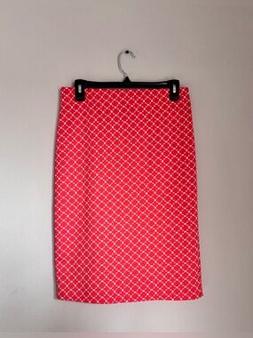 NYCC Red Patterned Pencil Skirt